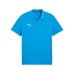 Koszulka sportowa męska Puma Team Goal Casuals. Niebieskie koszulki polo męskie Puma, l, bez wzorów, z bawełny, bez kołnierzyka, bez ramiączek, do piłki nożnej. Za 120.58 zł.
