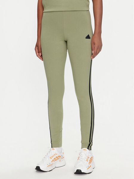 Adidas Legginsy Future Icons 3-Stripes IW5291 Zielony Slim Fit. Zielone legginsy damskie Adidas, xs, bez wzorów, z bawełny. Za 99.99 zł.