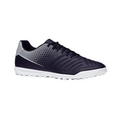 Buty piłkarskie Kipsta Agility 100 TURF. Czarne buty sportowe męskie KIPSTA, z kauczuku, bez zapięcia, do piłki nożnej. Za 89.99 zł.