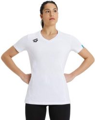 Arena ARENA KOSZULKA WOMEN'S TEAM T-SHIRT PANEL WHITE 004892/100 M. Białe t-shirty damskie Arena, m, bez wzorów, bez kołnierzyka. Za 97.02 zł.