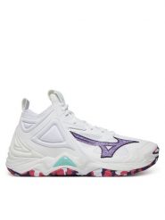 Mizuno Buty halowe Wave Momentum 3 Mid V1GC2317 Biały. Białe obuwie sportowe damskie Mizuno, bez wzorów, z materiału. Za 479.99 zł.