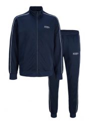 Dres sportowy JJ REBEL (2 części). Niebieskie bluzy męskie bonprix, m, bez wzorów, z dresówki, bez kaptura. Za 189.99 zł.