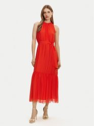 Haveone Sukienka letnia AFF-N004 Pomarańczowy Loose Fit. Brązowe sukienki damskie Haveone, na lato, s, bez wzorów, z wiskozy, bez kołnierzyka, bez ramiączek. W wyprzedaży za 359.99 zł.