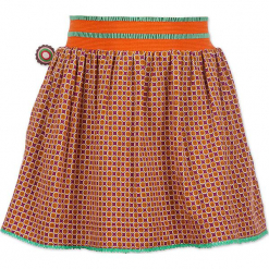 Spódnica "The Hardest Button To Button" z kolorowym wzorem. Brązowe spódniczki dla dziewczynek 4FunkyFlavours Kids, w kolorowe wzory. W wyprzedaży za 82.95 zł.