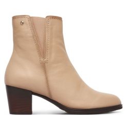 Botki Pikolinos. Białe botki damskie Pikolinos, bez obcasa, na słupku, bez zapięcia. Za 759.99 zł.