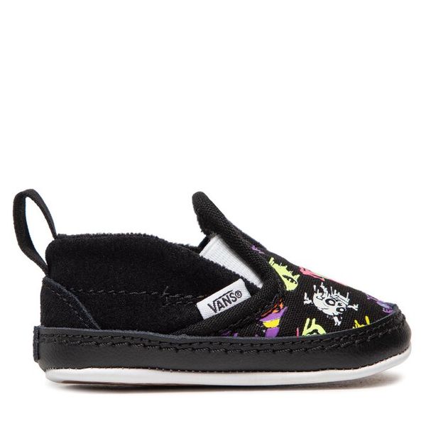 Tenisówki Vans. Czarne trampki i tenisówki chłopięce Vans, bez wzorów, bez zapięcia. Za 99.99 zł.