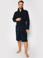 Tommy Hilfiger Szlafrok Icon Bathrobe 2S87905539 Granatowy. Niebieskie szlafroki męskie Tommy Hilfiger, m, bez wzorów, z bawełny, bez ramiączek, bez kaptura. Za 399.99 zł.