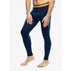 Legginsy termoaktywne męskie Ortovox 185 Rock N Wool Long Pants. Niebieskie legginsy sportowe męskie ORTOVOX, m, bez wzorów, narciarskie. Za 365.99 zł.
