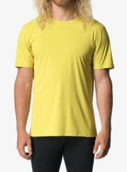 Koszulka biegowa Houdini Pace Air Tee. Żółte koszulki sportowe męskie Houdini, xl, bez wzorów, z materiału, bez kołnierzyka, bez ramiączek, do biegania. Za 350.40 zł.