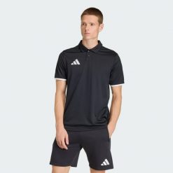 Koszulka męska adidas Entrada 26 Polo. Czarne koszulki polo męskie Adidas, m, bez wzorów, z poliesteru, bez kołnierzyka, bez ramiączek, do piłki nożnej, climacool (adidas). Za 109.00 zł.