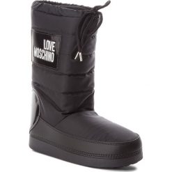 Śniegowce LOVE MOSCHINO - JA24022G16IK200A Nero. Czarne kozaki damskie Love Moschino, z materiału. Za 589.00 zł.