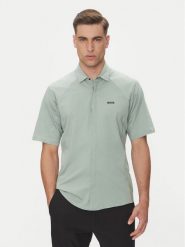 BOSS Koszula Excurse 50540196 Zielony Regular Fit. Zielone koszule męskie Boss, m, bez wzorów, z bawełny, bez kołnierzyka, bez ramiączek. Za 389.99 zł.