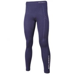 Getry turystyczne męskie Brubeck Wool Merino LE11120. Niebieskie legginsy sportowe męskie Brubeck, l, bez wzorów, trekkingowe. Za 303.84 zł.
