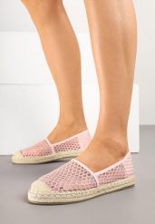 Różowe Espadryle z Siateczki na Plecionej Podeszwie Setolena. Czerwone espadryle damskie Born2be, na lato, z aplikacjami, boho, bez obcasa, bez zapięcia. Za 84.99 zł.