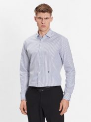 Seidensticker Koszula 01.140530 Niebieski Slim Fit. Niebieskie koszule męskie Seidensticker, m, bez wzorów, z bawełny, bez kołnierzyka, bez ramiączek. Za 399.99 zł.