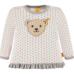 Bluza w kolorze białym. Białe bluzy dla dziewczynek marki Steiff, z aplikacjami. W wyprzedaży za 75.95 zł.