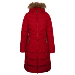 Ocieplana Kurtka Damska Audrey. Czerwone kurtki damskie Trespass, xl, bez wzorów, z futra, z kapturem. Za 396.99 zł.