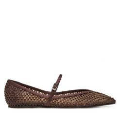 Baleriny Le Silla. Brązowe baleriny damskie LE SILLA, bez wzorów, bez obcasa. Za 2,059.00 zł.