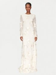 YAS Sukienka wieczorowa Floree 26036358 Écru Regular Fit. Sukienki damskie YAS, l, bez wzorów, z syntetyku, wizytowe, bez kołnierzyka, bez ramiączek. Za 629.99 zł.