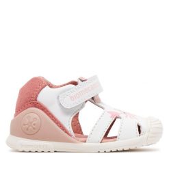 Sandały Biomecanics. Białe sandały dziewczęce Biomecanics, bez zapięcia. Za 259.99 zł.