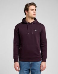 MESKA BLUZA LEE PLAIN HOODIE DEEP WINE 112371837. Bluzy męskie Lee, l, bez wzorów, z kapturem. Za 189.99 zł.