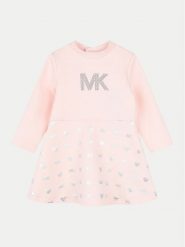 MICHAEL KORS KIDS Sukienka codzienna R30127 Różowy Regular Fit. Czerwone sukienki dla dziewczynek MICHAEL KORS KIDS, bez wzorów, z syntetyku, bez ramiączek. Za 199.99 zł.