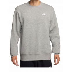 Bluza Męska Nike Sportowa Bez Kaptura Szara Bawełniana. Szare bluzy męskie Nike, m, bez wzorów, z bawełny, bez kaptura. Za 279.00 zł.