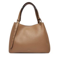 Torebka Furla. Brązowe torebki do ręki damskie Furla, bez wzorów, klasyczne, bez dodatków. Za 1,979.00 zł.