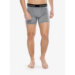 Bokserki termoaktywne męskie Smartwool Merino Boxer Brief Boxed. Szare bokserki męskie Smartwool, m, bez wzorów. Za 188.99 zł.