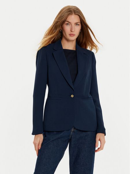 Tommy Hilfiger Marynarka WW0WW44096 Granatowy Slim Fit. Niebieskie żakiety damskie Tommy Hilfiger, bez wzorów, z syntetyku. Za 579.99 zł.