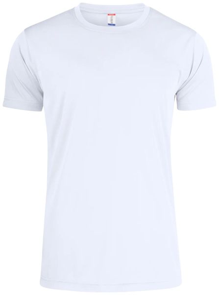 Clique Basic Active-T męski T-shirt 100% poliester – white. Białe koszulki sportowe męskie CLIQUE, m, bez wzorów, z dzianiny, bez kołnierzyka. Za 86.57 zł.