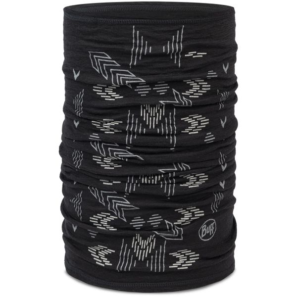 Bandana BUFF MERINO LIGHTWEIGHT PRINTS VANYR. Czarne szaliki i chusty damskie Buff, bez wzorów. Za 149.90 zł.