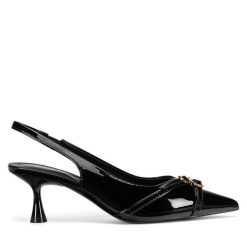 Czółenka JENNY. Czarne czółenka damskie Jenny, bez wzorów, bez obcasa, bez zapięcia. Za 109.99 zł.