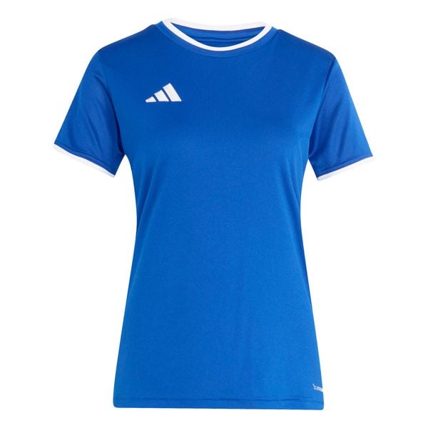 Koszulka damska adidas Entrada 26 Jersey. Niebieskie koszulki sportowe damskie Adidas, uniwersalny, bez wzorów, z jersey, bez kołnierzyka. Za 60.99 zł.