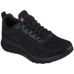 Buty Skechers Bobs Squad Chaos-Face Off, Kobiety. Czarne obuwie sportowe damskie Skechers, bez wzorów, z gumy, trekkingowe. Za 249.99 zł.