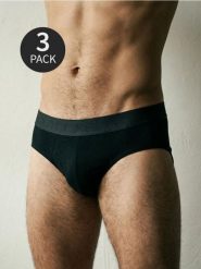 Majtki slipy 3 pack - szary. Szare slipki męskie Sinsay, l, bez wzorów. Za 19.99 zł.