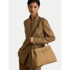 Torebka LAUREN RALPH LAUREN. Brązowe torebki do ręki damskie Lauren Ralph Lauren, bez wzorów, bez dodatków. Za 2,399.00 zł.