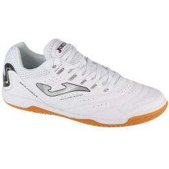 Buty halowe - halówki męskie, Maxima 25 MAXS IN. Białe buty sportowe męskie Joma, z materiału, bez zapięcia, do piłki nożnej. Za 142.97 zł.