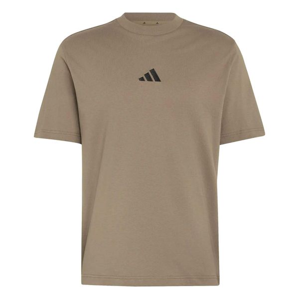 T-shirt adidas Essentials. Brązowe t-shirty męskie Adidas, uniwersalny, bez wzorów, z materiału, eleganckie, bez kołnierzyka. Za 137.50 zł.