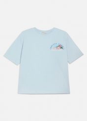 T-shirt z czystej bawełny organicznej, z dużym nadrukiem na plecach, loose fit. Niebieskie koszule dla chłopców bonprix, bez wzorów, z bawełny, bez kołnierzyka, bez ramiączek. Za 39.99 zł.