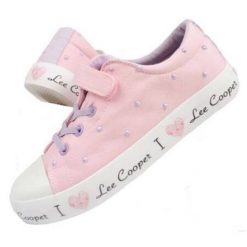 Buty Lee Cooper LCW-24-02-2160K różowe. Czerwone trampki i tenisówki dziewczęce bez wzorów, z gumy, bez zapięcia. Za 255.37 zł.