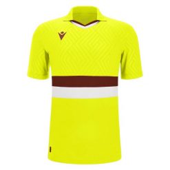 Jersey Macron Charon Eco. Czerwone koszulki sportowe męskie Macron, bez wzorów, z jersey, bez kołnierzyka, bez ramiączek, do piłki nożnej. Za 241.50 zł.