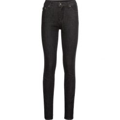 Dżinsy z aksamitnym paskiem bonprix czarny denim z czarnym paskiem. Jeansy damskie marki bonprix. Za 124.99 zł.