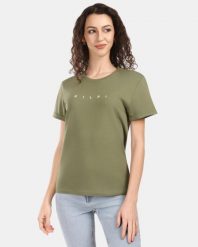 Damska bawełniana koszulka Kilpi PROLIX-W. Zielone t-shirty damskie Kilpi, bez wzorów, z bawełny, bez kołnierzyka. Za 91.56 zł.
