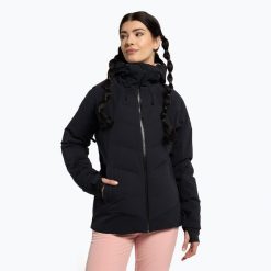 Kurtka snowboardowa damska ROXY Dusk Warmlink. Czarne kurtki damskie Roxy, xl, bez wzorów, bez kaptura, narciarskie. Za 1,049.00 zł.