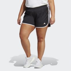 Marathon 20 Running Shorts (Plus Size). Białe obuwie sportowe damskie Adidas, bez wzorów, z materiału, na fitness i siłownię. W wyprzedaży za 123.25 zł.