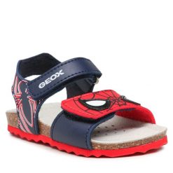 Sandały Geox. Niebieskie sandały chłopięce Geox, bez zapięcia. Za 149.99 zł.