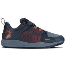 Buty do tenisa męskie K-Swiss Ultrashot Team Allcourt. Niebieskie buty sportowe męskie K-SWISS, z materiału, bez zapięcia, tenisowe. Za 764.00 zł.