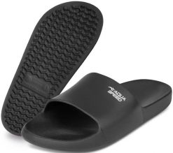 Klapki basenowe Aqua Speed Ohio. Czarne klapki męskie Aqua-Speed, z materiału, klasyczne. Za 59.99 zł.