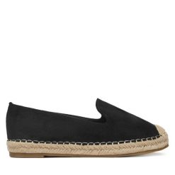Espadryle DeeZee. Czarne espadryle damskie DeeZee, bez wzorów, bez obcasa, bez zapięcia. Za 89.99 zł.